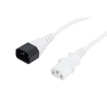 Кабель питания Cablexpert ПВС-АП 3*1,0 С13С14, 16A, белый 1,8 м